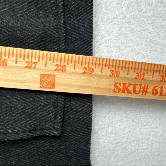 Cardinal of Canada Mens Dark Gray Herringbone Car Coat Medium Wool Blend Outdoor - Picture 5 of 13